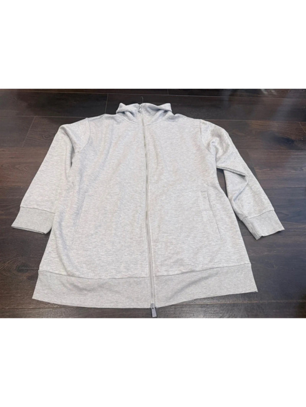 Converse Women’s Heather Gray Full Zip Hoodie XL Fleece Lined NWOT H41